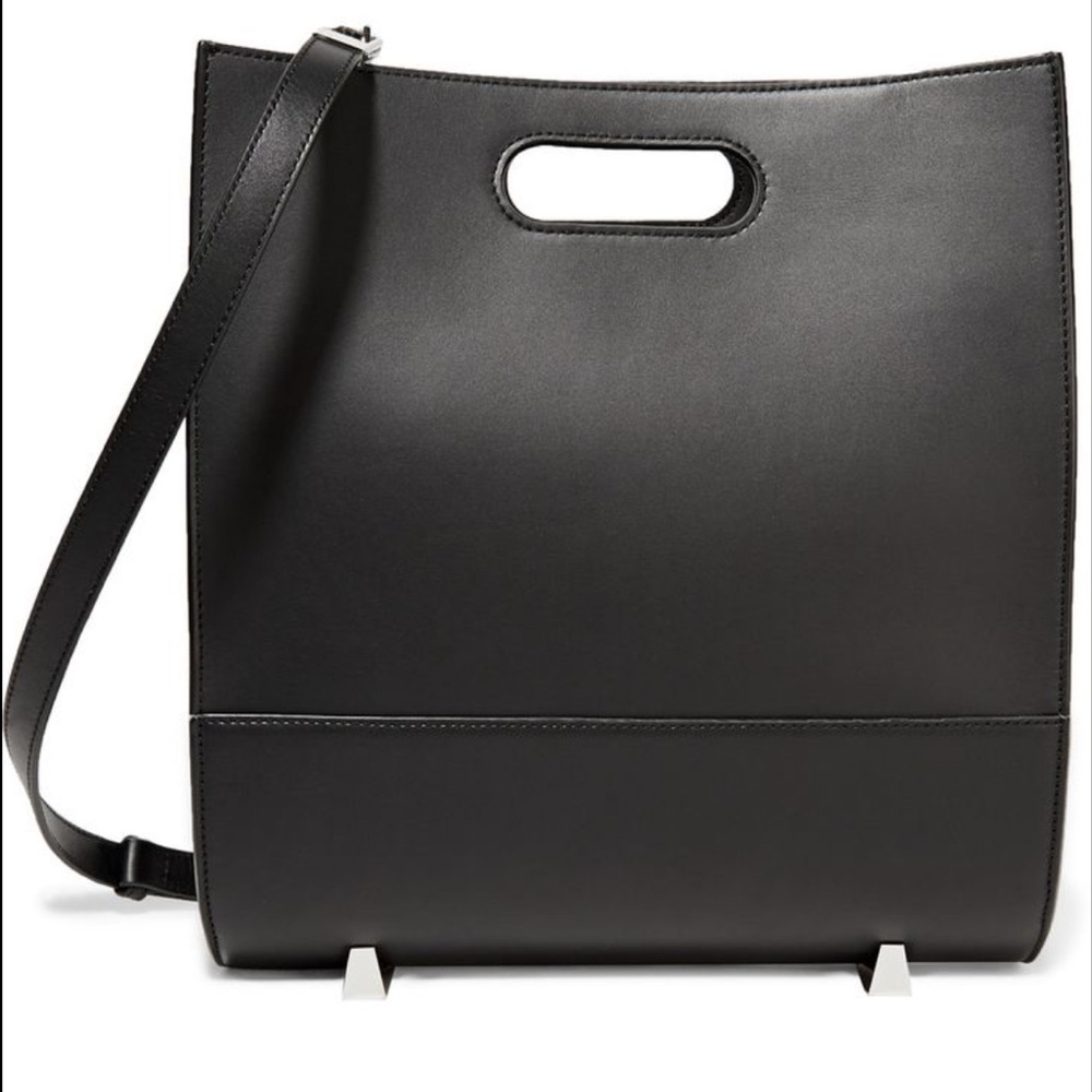 Alexander Wang Black Leather Chastity Shoulder Tote